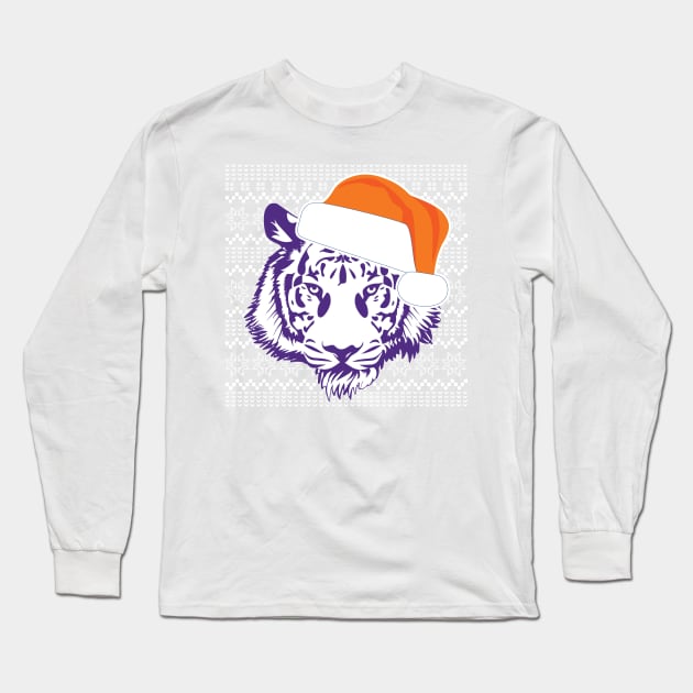 Clemson Ugly Christmas Sweater Christmas Long Sleeve T-Shirt by TheShirtGypsy